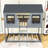 Arlton Twin Over Twin Wooden Playhouse Bunk Bed With Roof, Window And Guardrail-1869845662