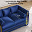 Causeuse moderne de 62 po avec accoudoirs à garniture dorée double couche-1382206957-1382100809