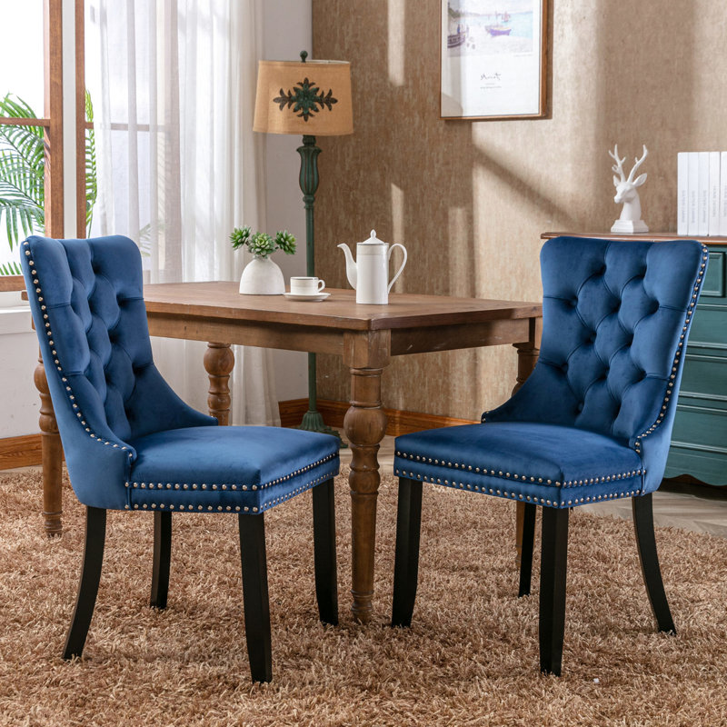 Chaise de salle à manger Ortis, Bleu