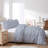 Cotton 300 Tc 8 Internal Ties Fair Trade Pin tuck Duvet Set-428764215-428764218