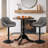 Eastway Swivel Upholstered Adjustable Height Counter Stool with Metal Frame-2039254755