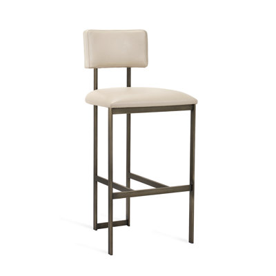 Landon Upholstered Stool with Metal Frame