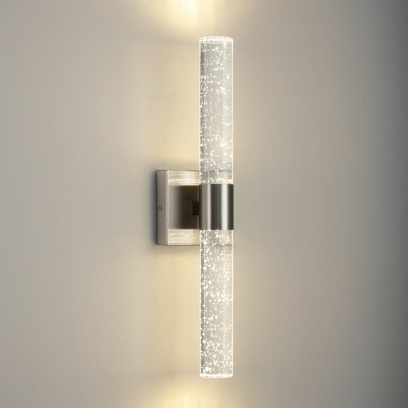 Olivia Dimmable Crystal Wall Light, Nickel