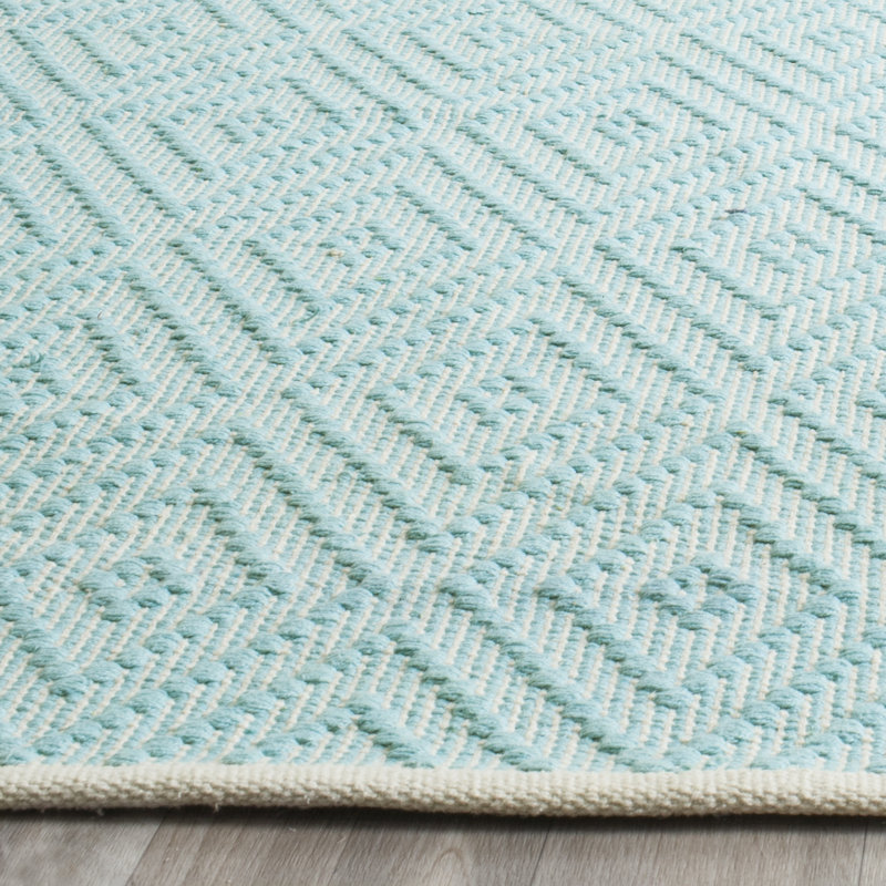 Haqeem Hand Woven Cotton Geometric Rug, Runner 2'3" x 9'