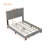 Upholstered Platform Bed with Tufted Velvet Headboard and Decorative Rivets, Modern Elegant Bed Frame-60350530-36263115