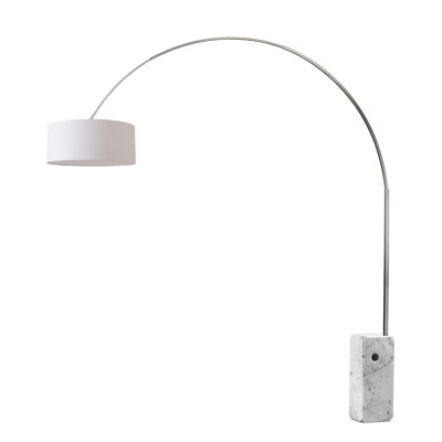 Krieger 95'' White Arched Floor Lamp