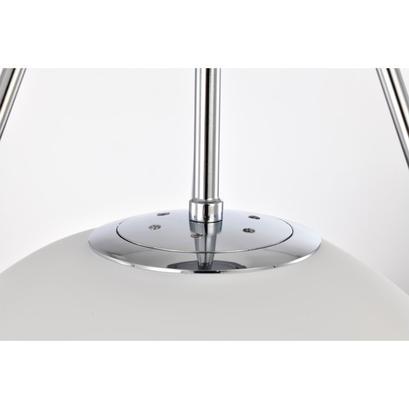 Heuller Glass Semi Flush Mount, Chrome
