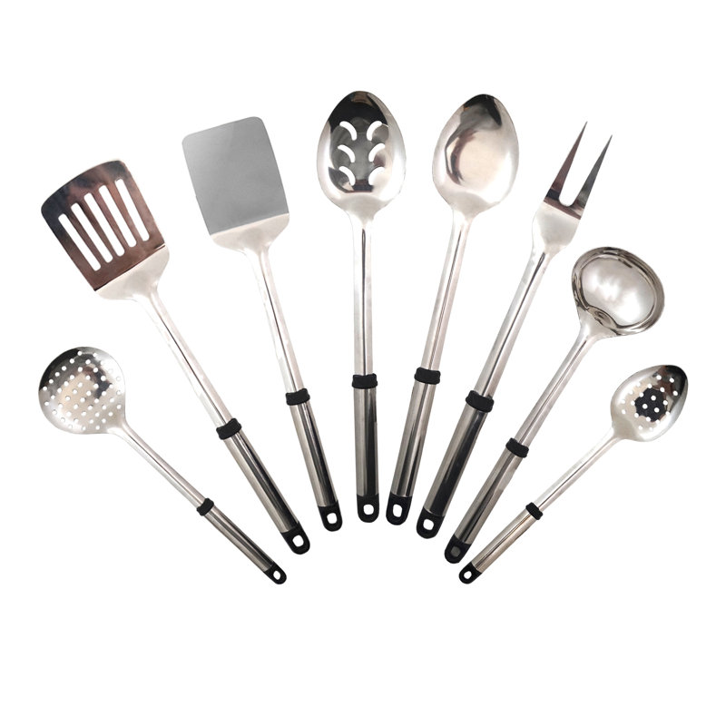 Ensemble d’ustensiles de cuisine en acier inoxydable 8 pièces india à négociation india