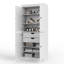 Armoire de rangement 100% bois massif 32 po avec portes Shaker, 2 tiroirs et tablettes réglables-328155820
