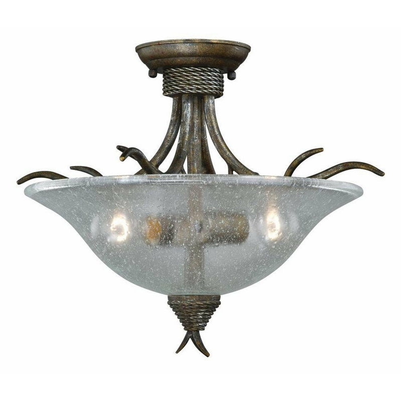 Andreis Glass Semi Flush Mount