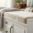 Living Room Shoe Bench With Hidden Storage - 2 Cabinets, Removable Cushion, Retro Aluminum Handles-1341147255