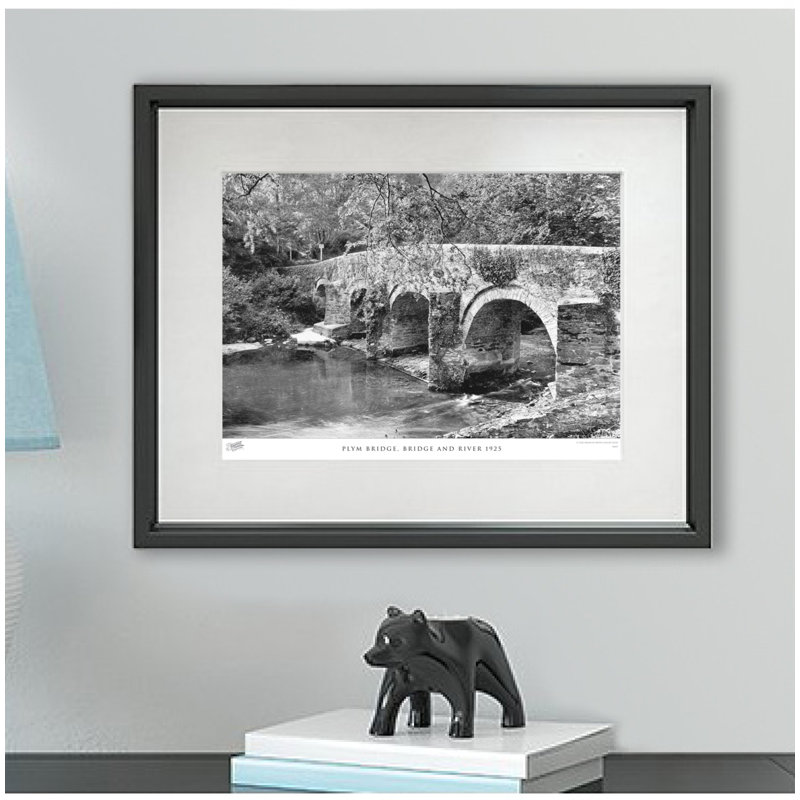 Plym Bridge, Bridge and River 1925 1 Piece Single Picture Frame Wall Art, 45cm H x 60cm W x 2.3cm D