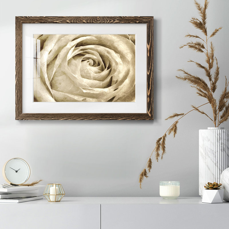 Fleur murale neutre IV, Noyer, H 28 po x l 42 po x P 1,5 po