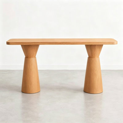 Table d'entrée en bois de style médiéval