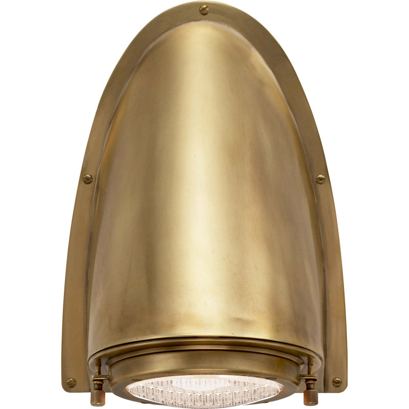 Ralph Lauren Grant 1 Light Flush Mounted Sconce, Natural Brass