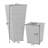 Alto Balkene Home Alto Wicker Planter with Liners ,Tall Plant Decor Box for Outdoors - Mocha - Pack of 2