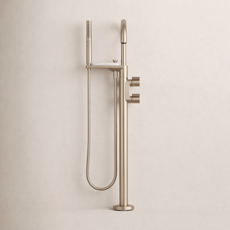 Components Floor-Mount Bath Filler Trim, Bronze, Knob Handle