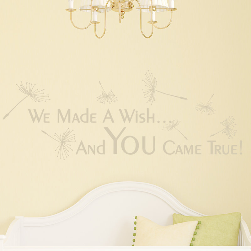 Text & Numbers Non-Wall Damaging Wall Decal, Light Beige