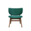 Chaise de salle à manger Isina, polyester, bois de noyer brun-109427298