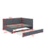 Lit de jour double avec lit gigogne-163171436