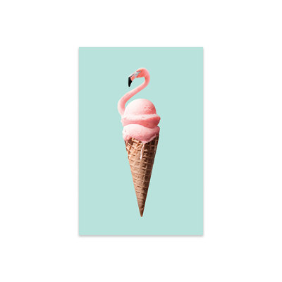" Flamingo Cone " Graphic Art Print