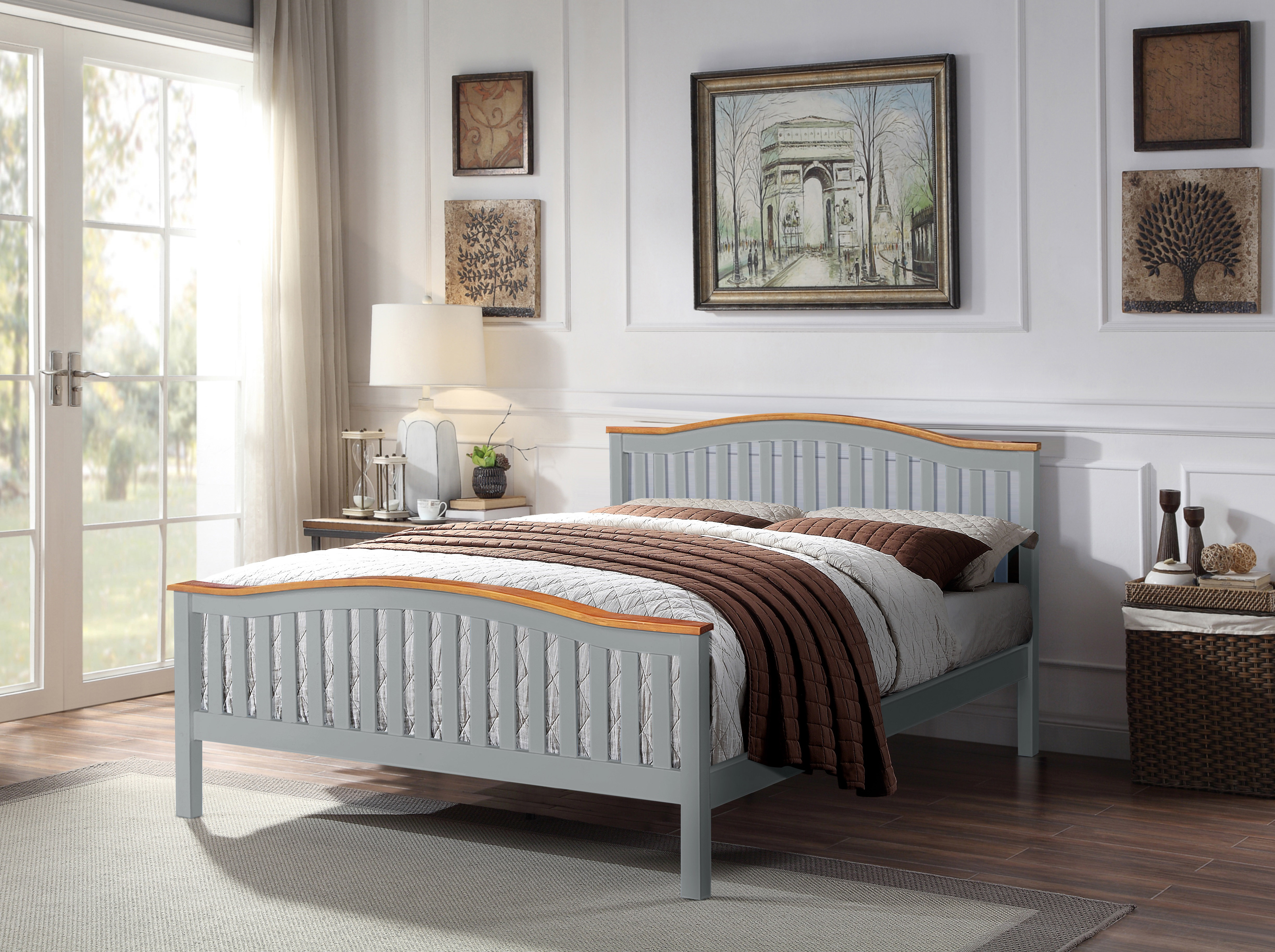 Wood arch bed deals frame