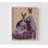 Lapins en mauve, décoration de chambre de fille, œuvre d'art de lapin robe violette, affiche d'art mauve inhabituelle, impression encadrée de lapin, idée de cadeau inattendue