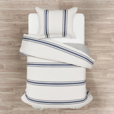 Standard Cotton 460 TC Reversible 3 Piece Duvet Cover Set