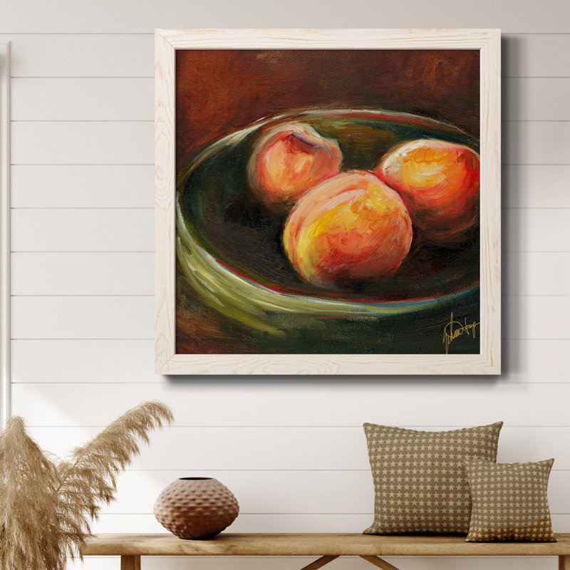 «Printed Rustic Fruit II», art mural sur toile, Blanc, H 17 po x l 17 po x P 1,5 po