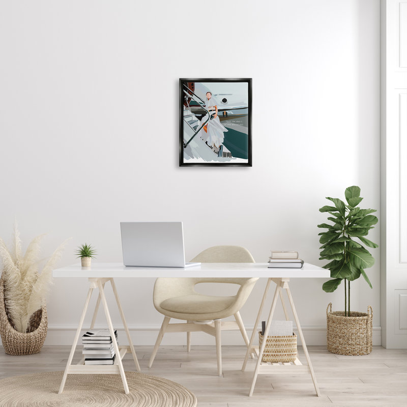 «Magic of New Beginnings Uplifting Woman Embarquement» par Amelia Noyes - impression, H 21 po x l 17 po x P 1,7 po