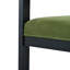 Chaise de salle à manger d'intérieur en bois (ensemble de 2), vert + noir