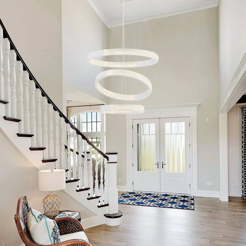 Knuth 3 - Light LED Chandelier, White