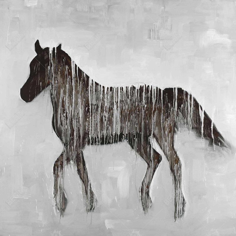 «Gambading Abstract Horse», H 24 po x l 24 po