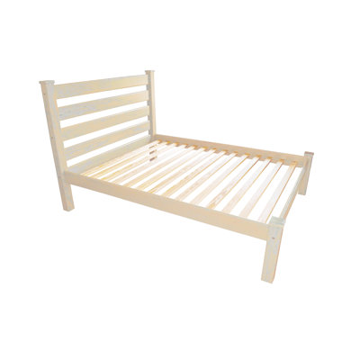 Versaloft Homestead Amish Crafted Solid Wood Bed Full Frame with Headboard in Unfinished - Pine Bed Made in the USA by Skilled Craftsmen