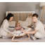 HushCrib 3-in-1 Convertible Crib with Trundle, Toddler Bed, Daybed, White / Natural