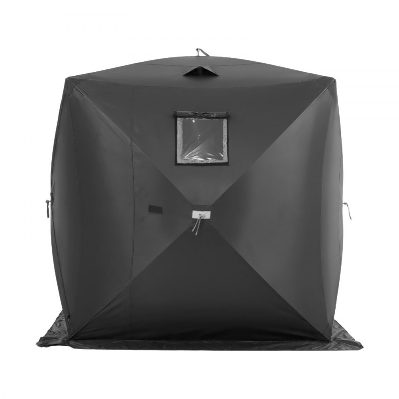 Tente de pêche portative Ourty, 4, Noir, H 78,75 po x l 70,80 po x P 70,80 po