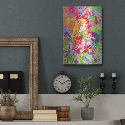 Art mural en métal Brayden Studio «Happy Time» par Oxana Zaika