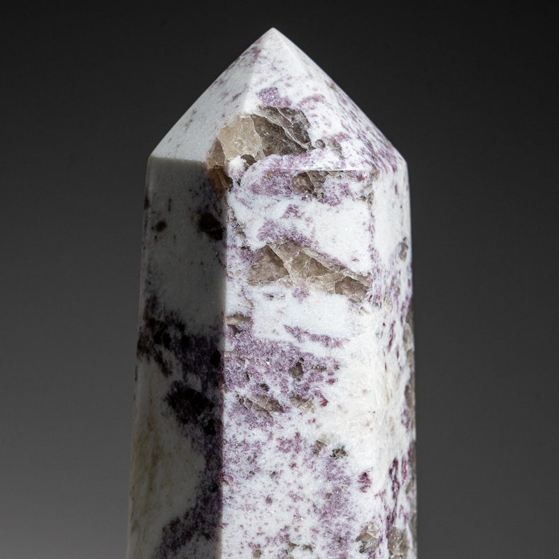 Rubis poli en pointe de quartz de l'Inde (2,6 lb)