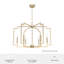 Plafonnier lustre 6 lumières 30 pouces Hunter-74777753-74777754