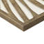 Panneaux muraux intérieurs à deux tons avec élément décoratif de décoration dimensionnelle 2 en bois naturel et blanc