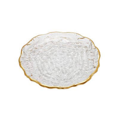 Assiette décorative en verre 4 pièces Clairemarie