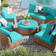 Larrissa Outdoor Set of Cushion Covers for 6" Thick Cushions - Covers for Curved and Armless Sofas, plus Ottoman