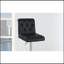Tabouret de bar réglable en cuir synthétique capitonné à dossier chromé et ensemble de 2 chaises-915301879