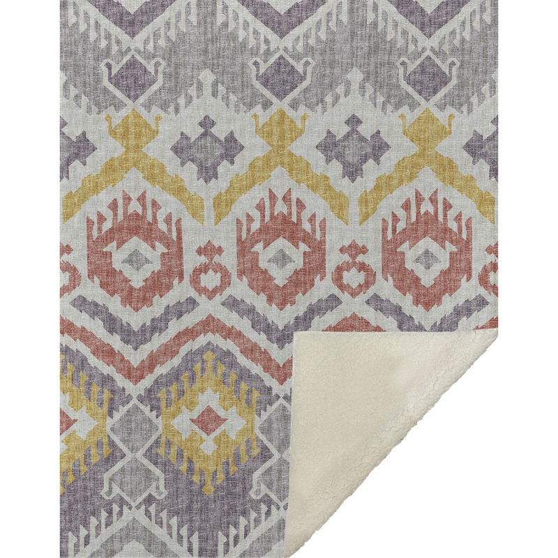 Jeté Sherpa Boho Addison, Mauve