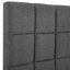Lit plateforme tapissier Squares avec tissu en polyester durable et design polyvalent pour les chambres modernes