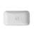24" L x 13" W Crisp White Vitreous China Rectangular Vessel Bathroom Sink with Pop-Up Drain