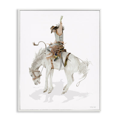  Cowgirl on Rearing Horse Framed Giclee Art by Cindy Jacobs