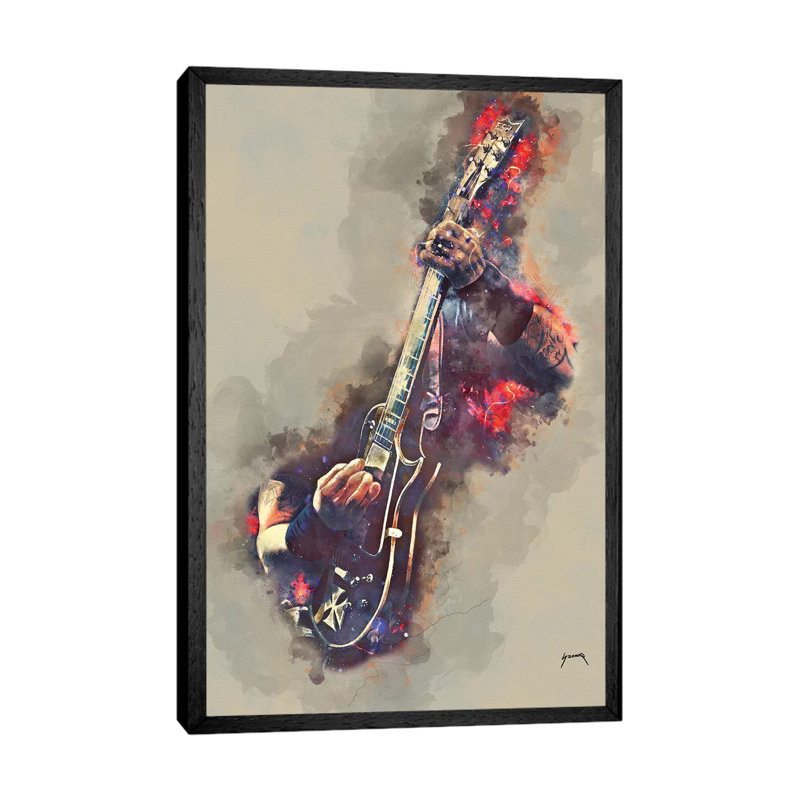 James Hetfield's Electric Guitar - Print on Canvas, Black Framed, 101.6 cm H x 66.04 cm W
