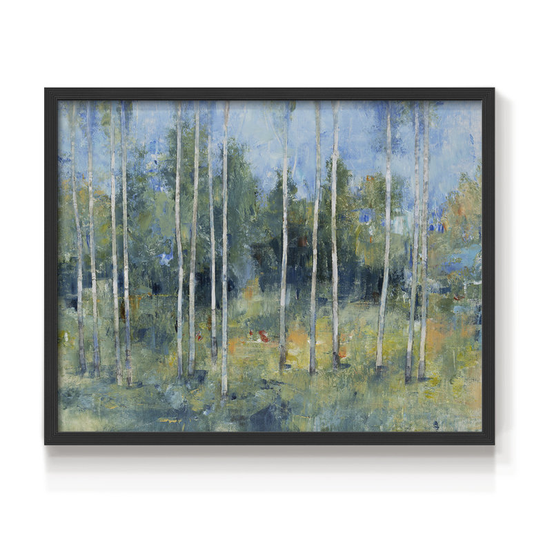 Woodland View I - impression encadrée - réaménageable, H 8 po x l 10 po, Noir, noir, noir, noir