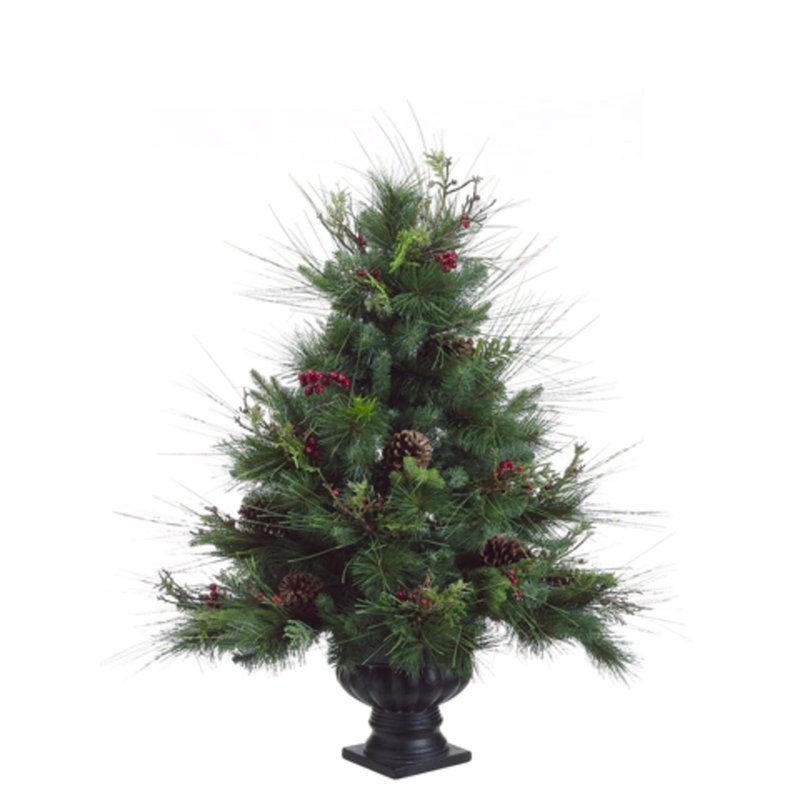 Arbre de Noël artificiel 3 pi avec baies et pin - non éclairé